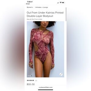 Out From Under Printed Bodysuit